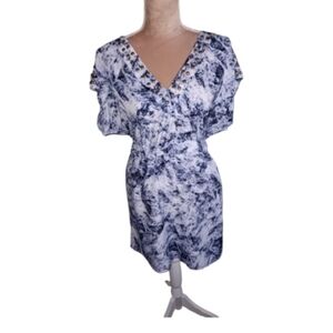 MINKPINK ~ Blue White Tie Dye Mini Dress w/ Stud Detail (M)